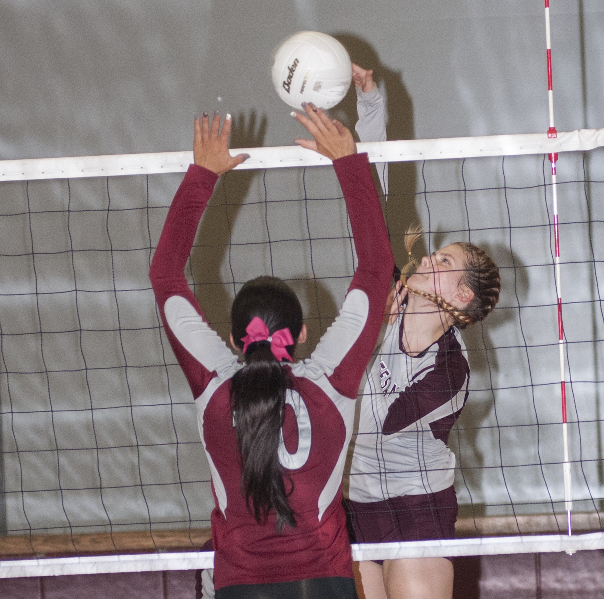 (Brendan Carl | GH Newspaper Group) Montesano’s Hailee Dierks spikes a ball against Chehalis during a non-league match at Bo Griffith Gym on Sept. 6.
