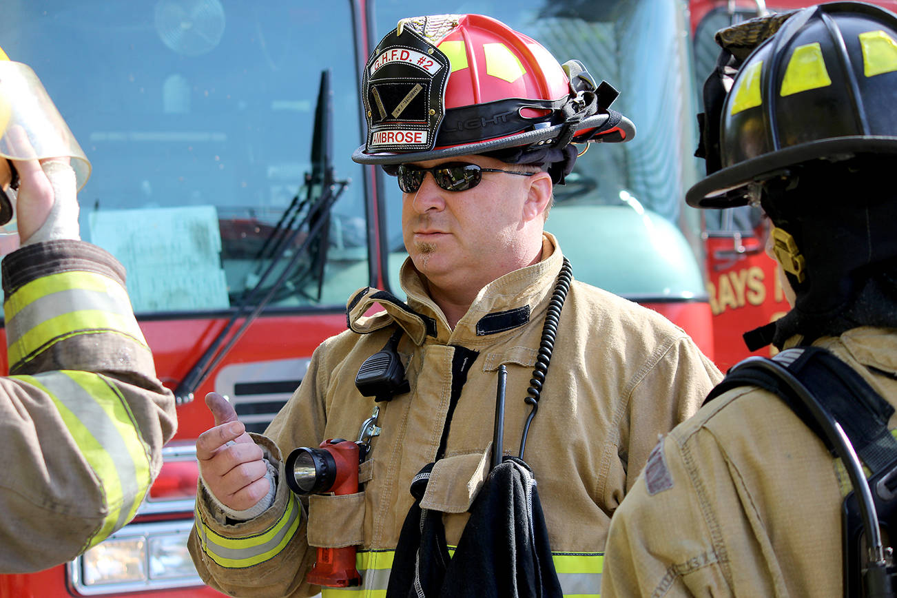 Photo By Cheryl Thompson | Grays Harbor Fire District 2                                Josh Ambrose, The Daily World Firefighter of the Year.