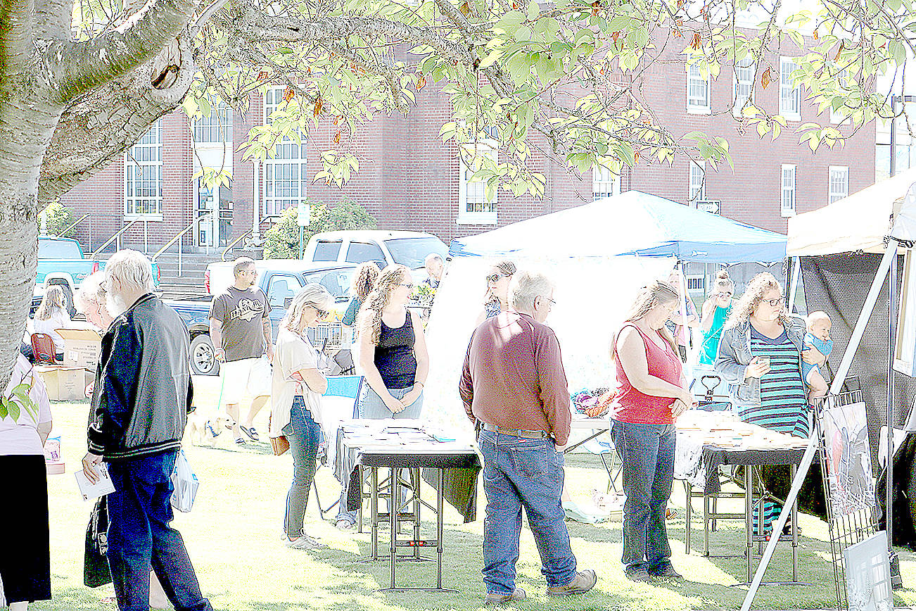 (Travis Rains | The Vidette) The Saturday Morning Market kicked off its second year with an impressive turnout July 8 at Fleet Park in Montesano.