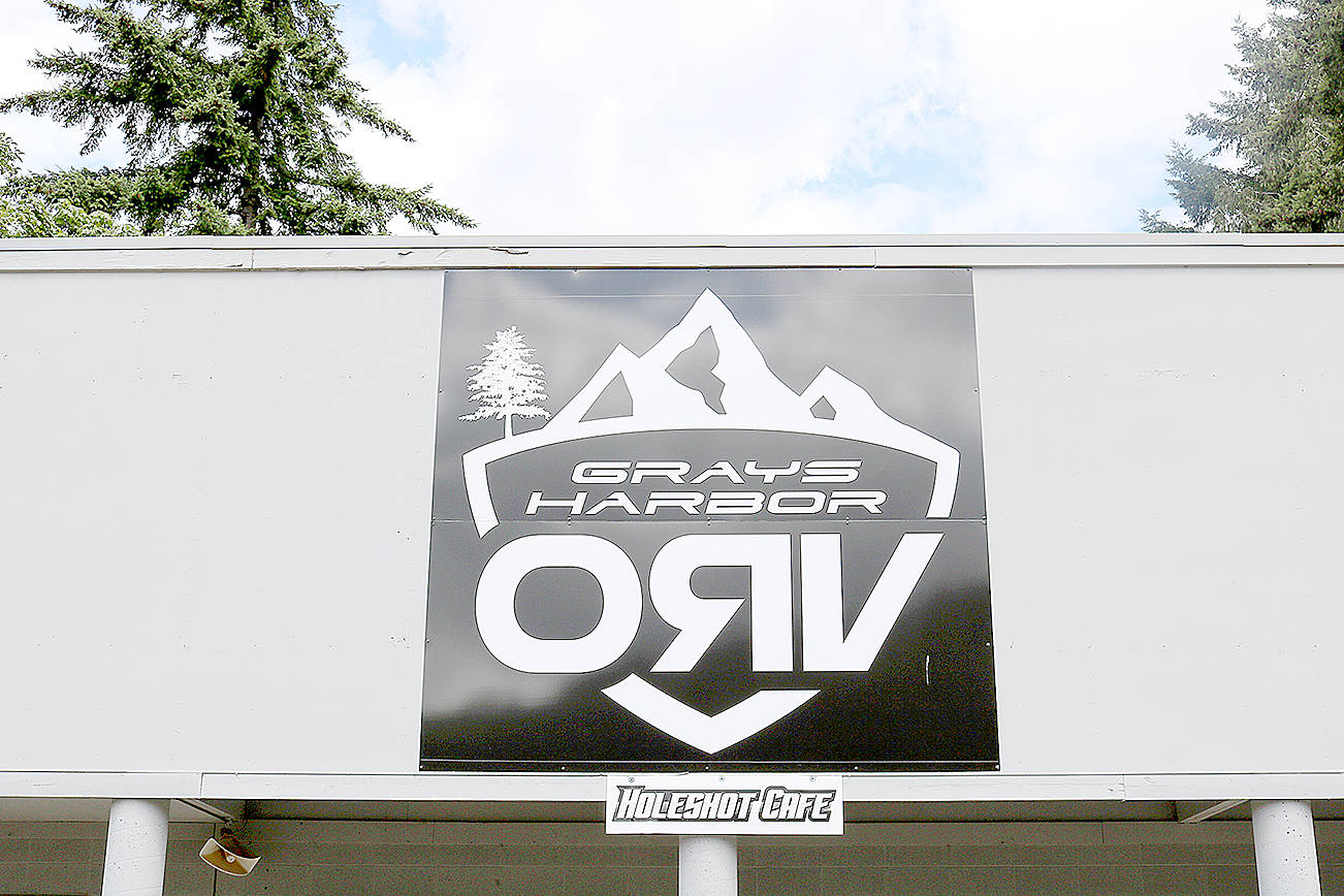 (Travis Rains | The Vidette) The Grays Harbor ORV Park is under new management, as displayed by the park’s new logo which incorporates Ryan Villopoto’s name using a backwards R.
