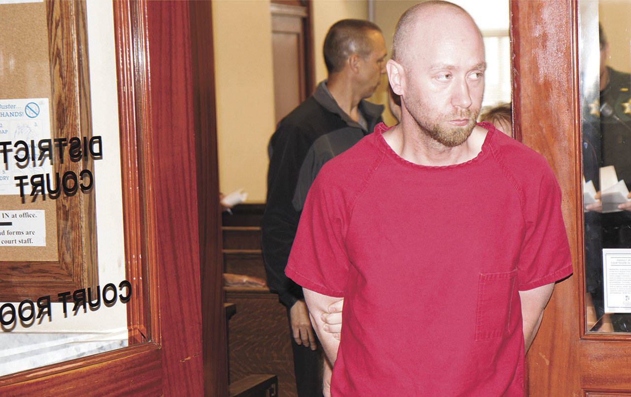COREY MORRIS | GH NEWSPAPER GROUP                                Jacob Eveland was sentenced Monday morning to 50 years in prison for the brutal murder of Roy N. Jones of Elma in May of last year.