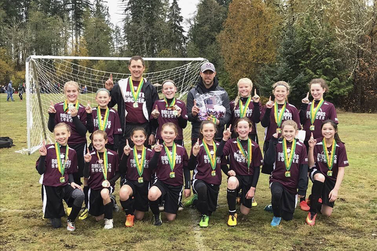 The U12 Bulldogs enter state competition with a record of 7-2-3 and include Kennedy Campbell, Brooke Cornett, Reghann Fairbairn, Baylee Fry, Asha Harris, Addison Kersker, Madison Lundgren, Alisyn Parkin, Addison Potts, Olivia Robinson, Ava Schrader, Samantha Schweppe and Carsyn Wintrip and are coached by Chuck Fairbairn and Eric Lundgren.