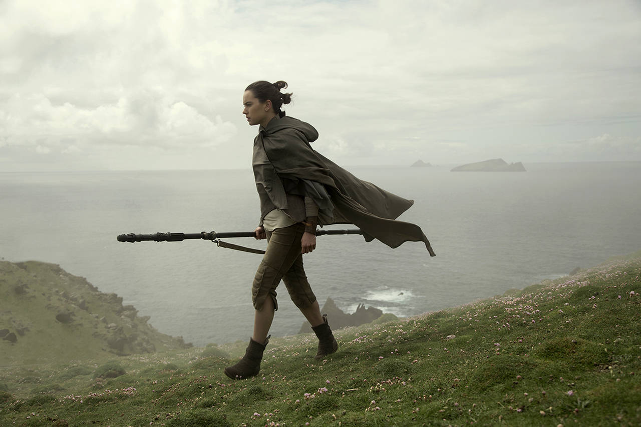 David James | Lucasfilm Ltd.                                Daisy Ridley stars as Rey in “Star Wars Episode VIII: The Last Jedi.”