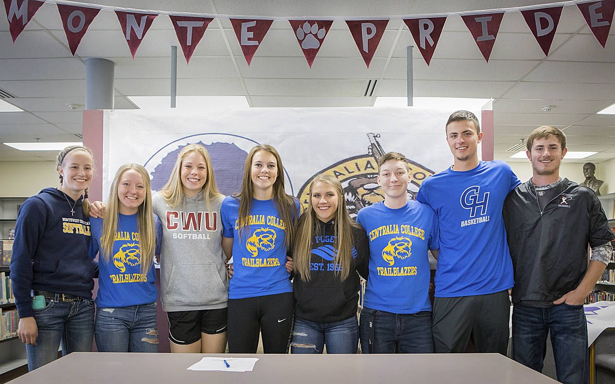 Several Montesano Bulldogs sign National Letters of Intent to compete at collegiate level