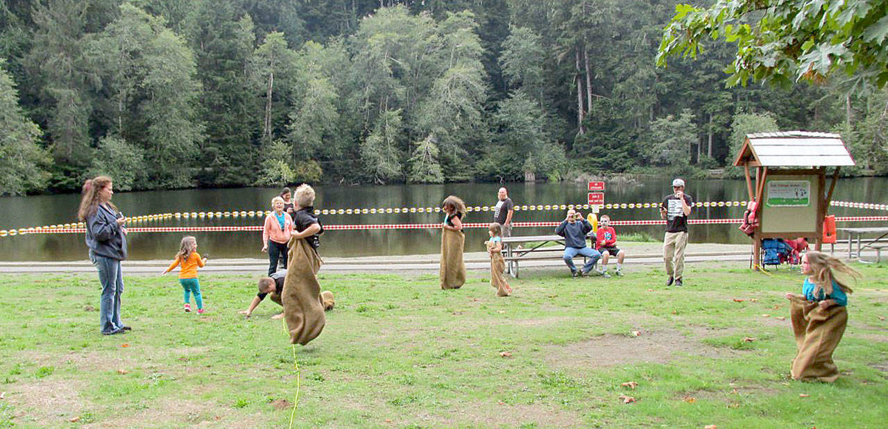Photos courtesy Helen Hepp, Friends of Schafer and Lake Sylvia                                There will be plenty of fun activities for kids, like sack races, at this year’s Lake Sylvia State Park Fall Festival, 7 a.m. to 4 p.m., Saturday, Sept. 15, at the park.                                 There will be plenty of fun activities for kids, like sack races, at this year’s Lake Sylvia State Park Fall Festival, 7 a.m. to 4 p.m., Saturday, Sept. 15, 2018, at the park. Photo courtesy of Helen Hepp.