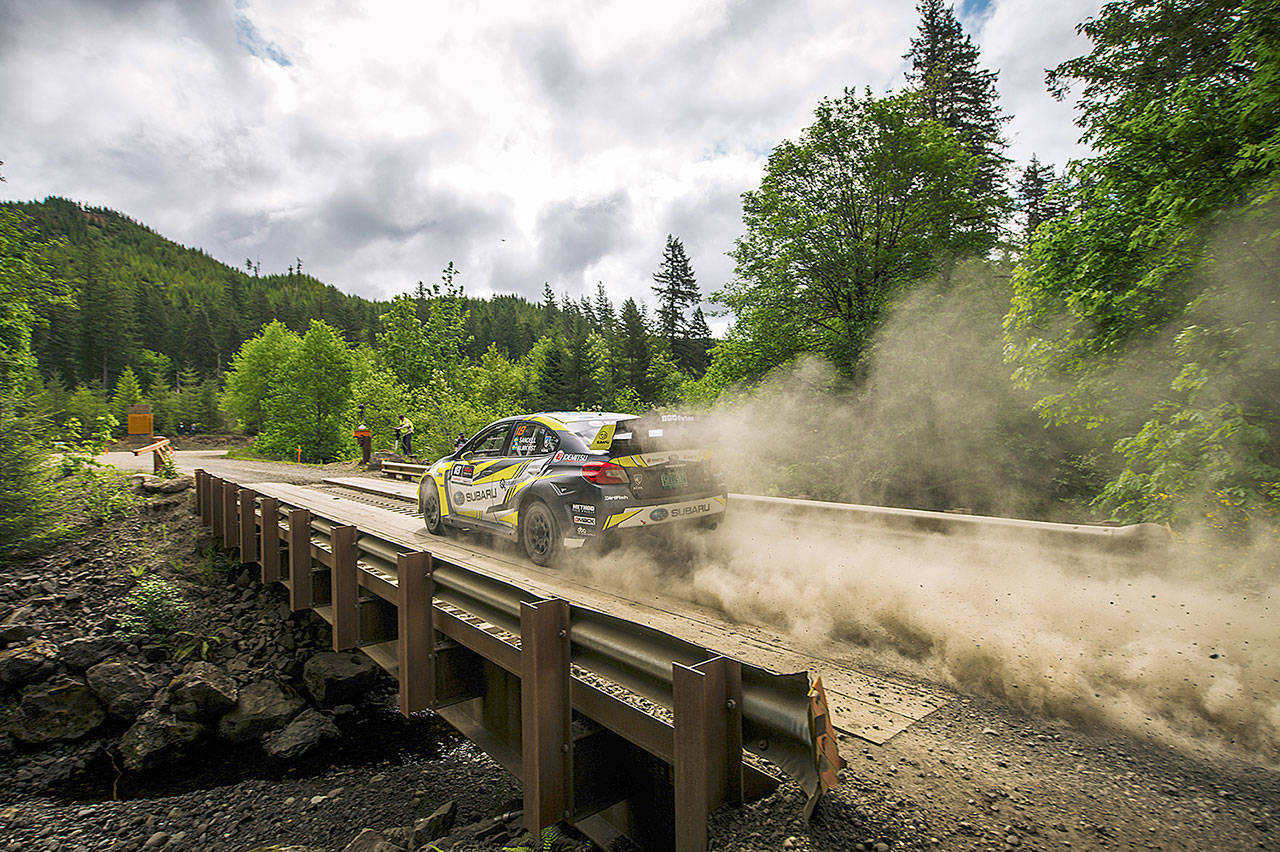 Photo courtesy Alex Wong, ARA                                 The rally car race, which begins Saturday in Montesano, ends Sunday in Olympia.