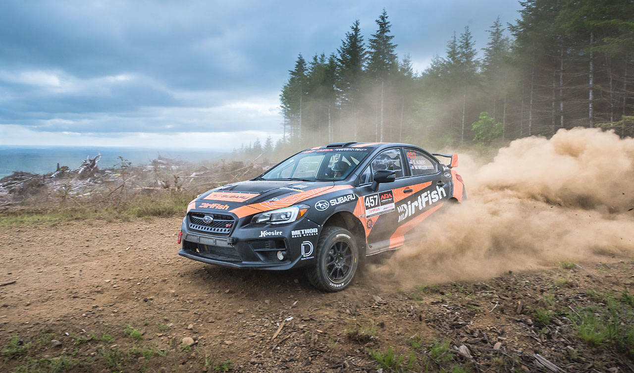 Photo courtesy Chris Daley Photography                                Rally car racing returns to Grays Harbor County this weekend with the Tour de Forest. Races Saturday will be on logging roads about 21 miles north on the Wynoochee Valley Road. The weekend event also has a race Sunday near Shelton. It ends Sunday at the state Capitol in Olympia.