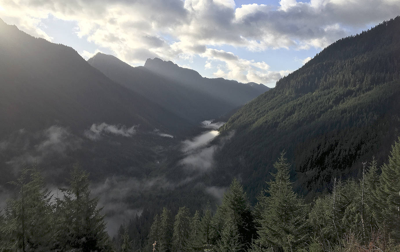 DAN HAMMOCK | Grays Harbor News Grooup                                A September sunrise from the upper 2270 loop above Wynoochee Lake. A portion of the upper 2270 loop is listed for decommissioning by the Forest Service in a thinning and road project proposal up for comment.