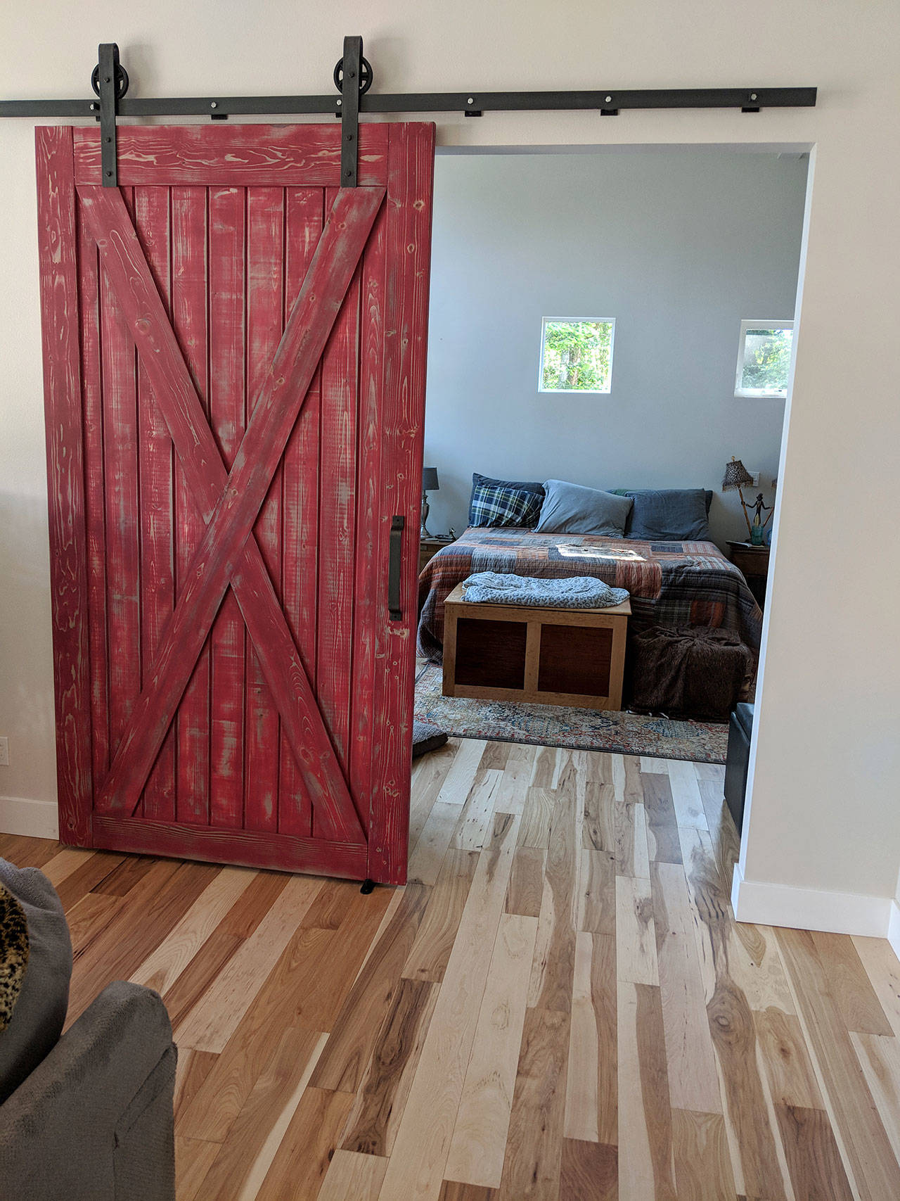 Mike Hayes, owner of Born In A Barn in Everett, makes handcrafted barn doors that can be used anywhere around the house. Born In A Barn will be one of more than 20 exhibitors from Snohomish County attending Seattle Home Show 2 coming Oct. 19-21 at CenturyLink Field Event Center. (Mike Hayes)