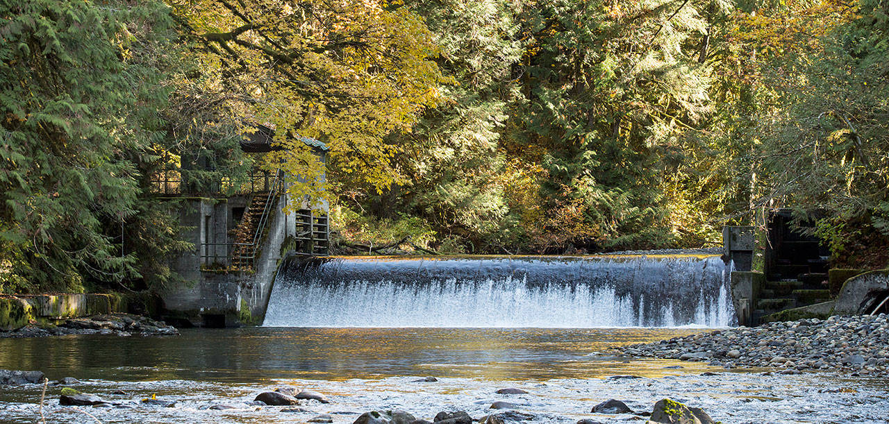 The Pilchuck Dam. A joint project by the Tulalip Tribes and the city of Snohomish intends to remove the dam by the fall of 2020. (Andy Bronson / The Herald)