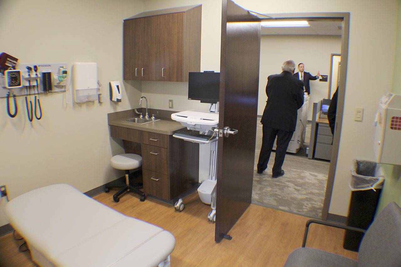 An exam room on the third floor of the Summit Pacific Wellness Center. Photo taken during a celebration of the building’s completion on Jan. 25, 2019, in Elma, Washington. Michael Lang | Grays Harbor News Group