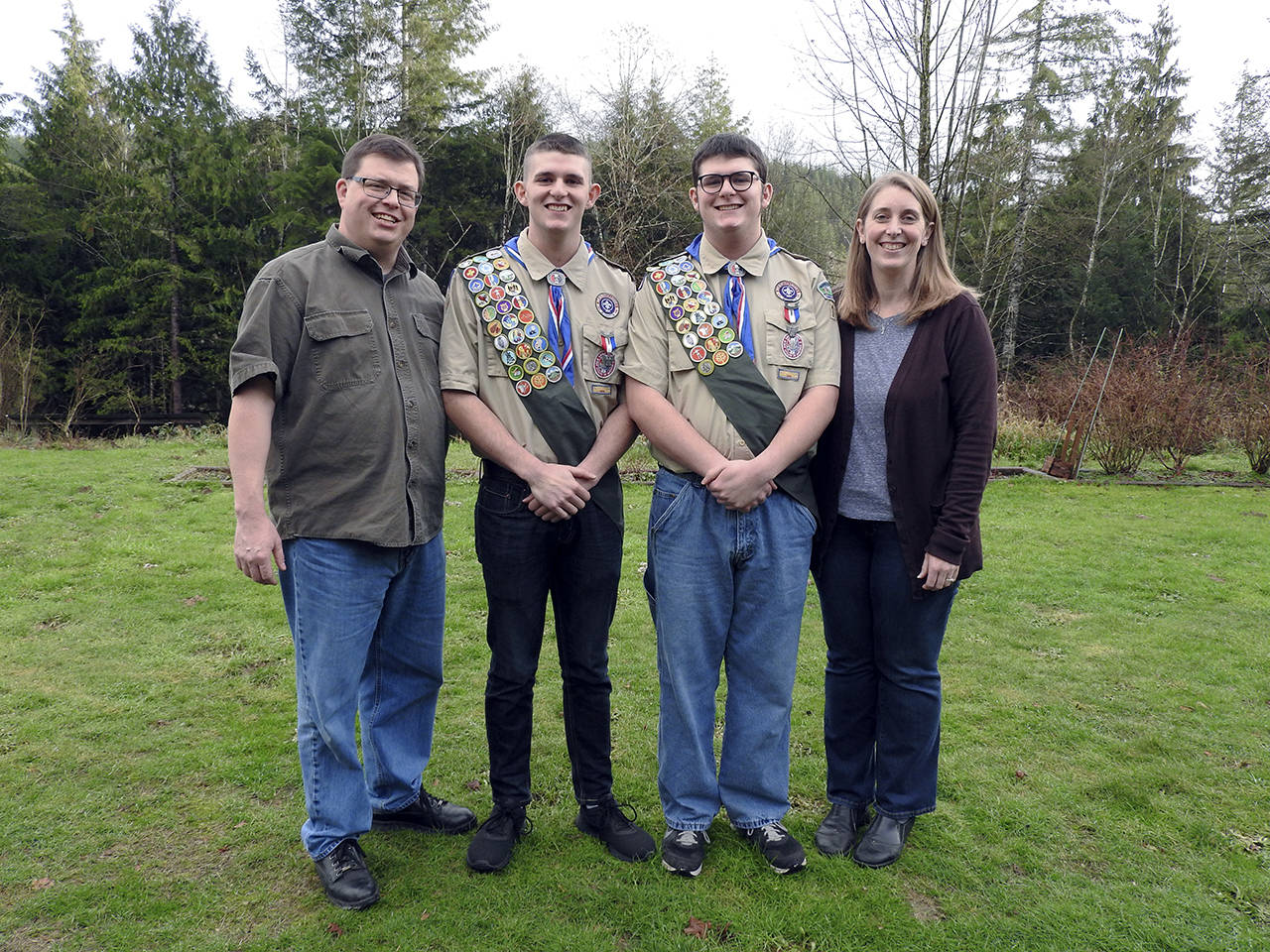 (Kat Bryant | Grays Harbor News Group) The Werners, from left: Mike, Evan, Andrew and Jill.