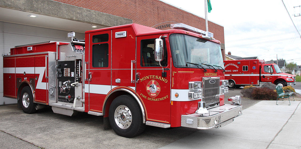 Montesano Fire Department’s new engine and ambulances will be on display at an open house, which begins at 6 p.m. May 1 at the fire station at 310 E. Pioneer Ave.