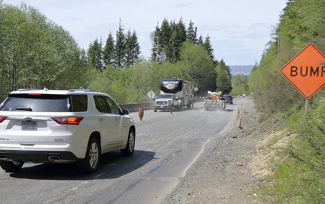DAN HAMMOCK | GRAYS HARBOR NEWS GROUP                                Construction work this summer on Highway 101 on Cosi Hill to shore up the hillside is considered to be a permanent fix to the ongoing slide issues on the stretch of road.