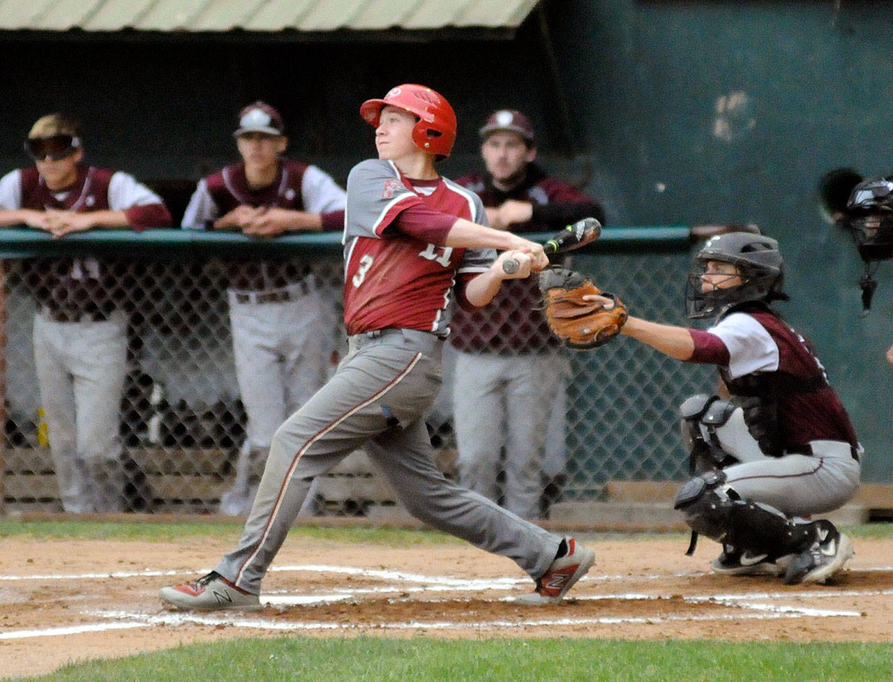 Hoquiam infielder Jackson Folkers was named co-MVP of the 1A Evergreen League after helping lead the Grizzlies to a berth in the district-title game. (Ryan Sparks | Grays Harbor News Group)