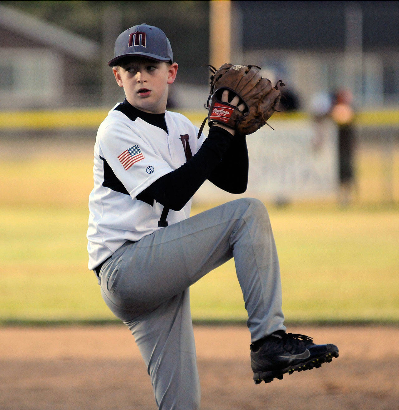 Montesano Little League pitcher Caden Grubb picked up with victory after leading the Bulldogs to a 13-5 victory over Chehalis in the championship round of the 9-11 year old District 3 Tournament on Thursday in Aberdeen. (Ryan Sparks | Grays Harbor News Group)