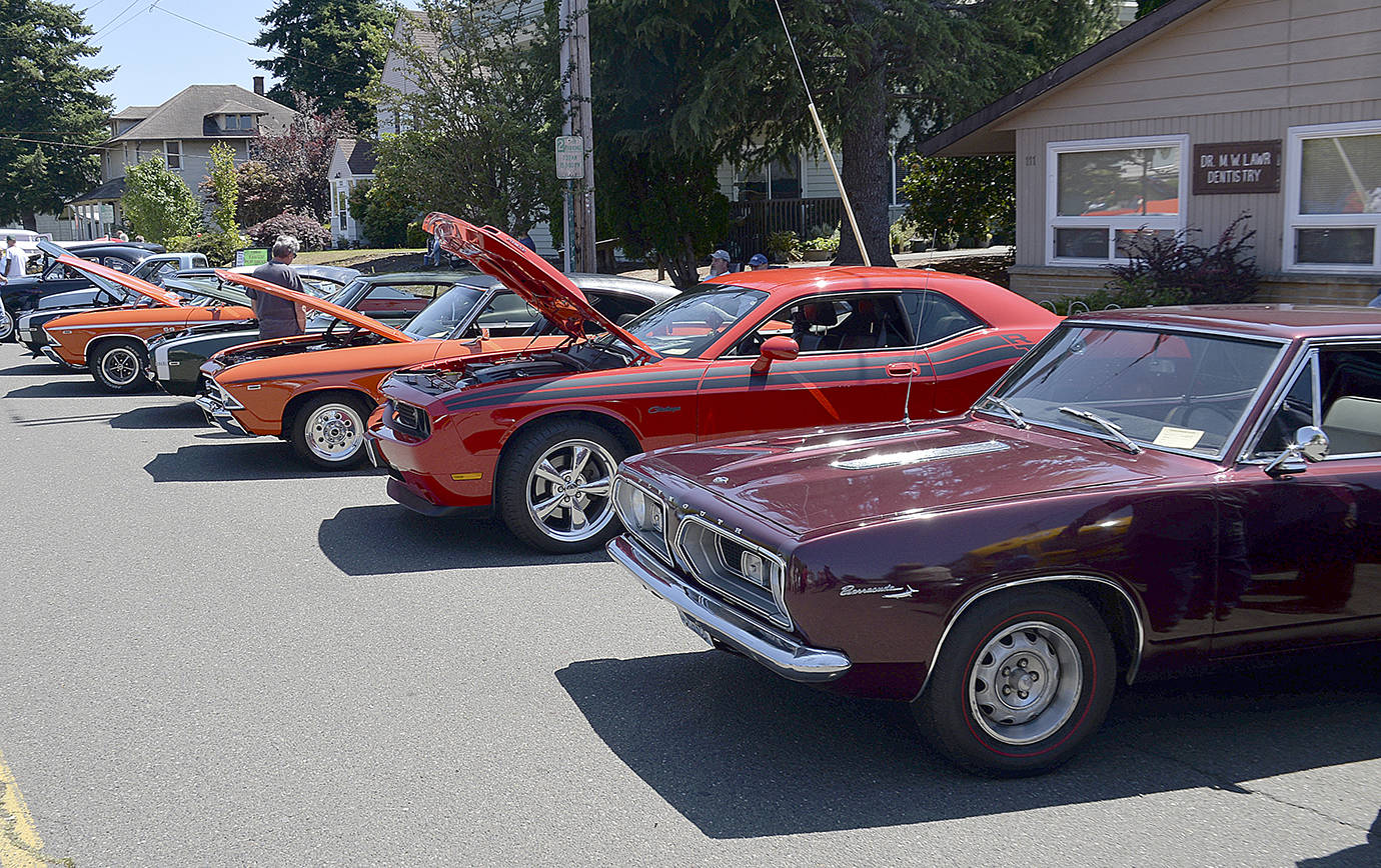 DAN HAMMOCK | GRAYS HARBOR NEWS GROUP                                Some of the 248 classic cars and hot rods that took part in the annual Historic Montesano Car Show Saturday.