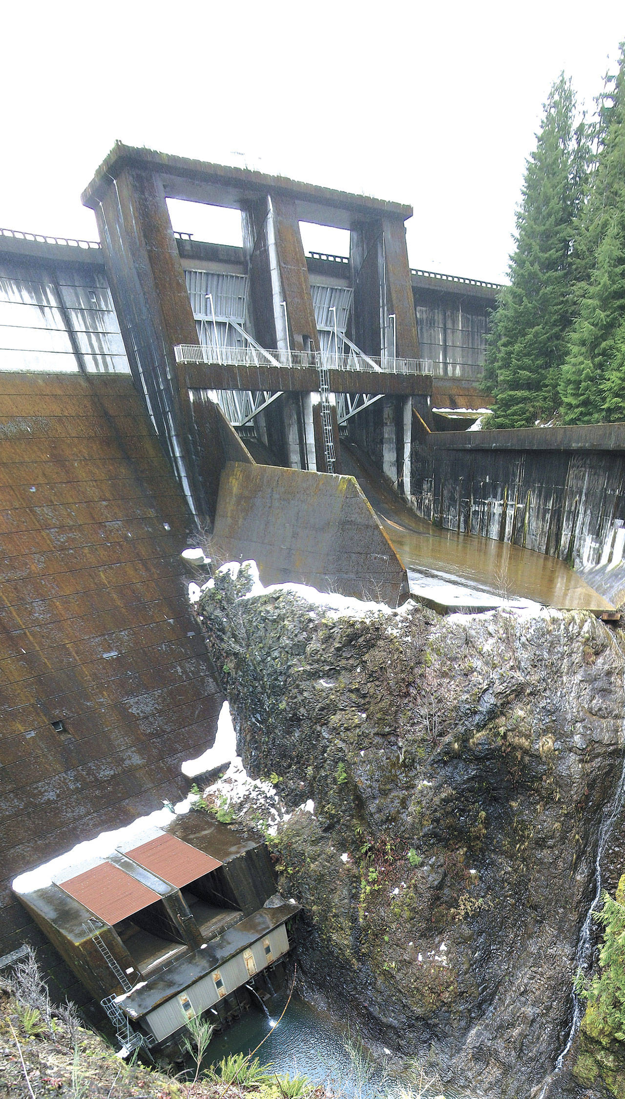 The Wynooche Dam is located at the south end of Lake Wynooche. (file photo)