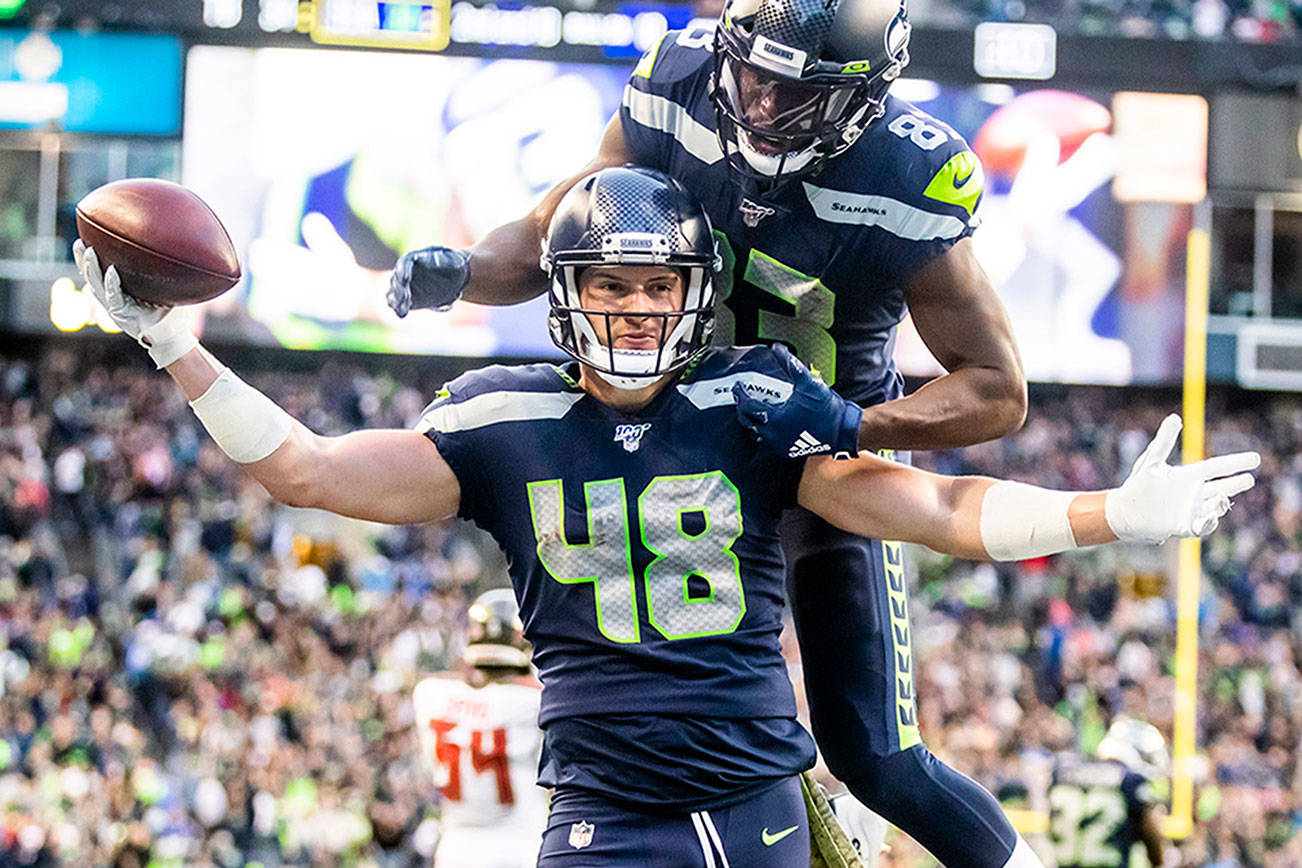 How tight end Jacob Hollister became the Seahawks’ most unexpected surprise in a season full of them