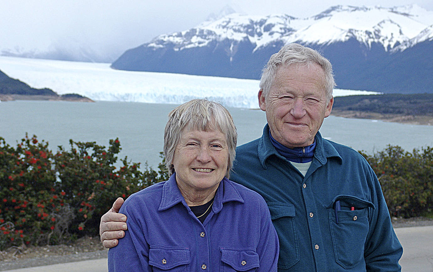 COURTESY PHOTO                                David and Ellen Foscue at the Perito Moreno Glacier in Argentina.