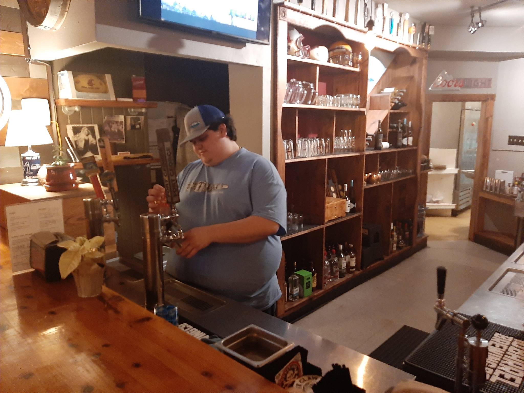Bryce Romero pulls a pint at The Tap Room. Stop by for beer, wine and cocktails in downtown Aberdeen.