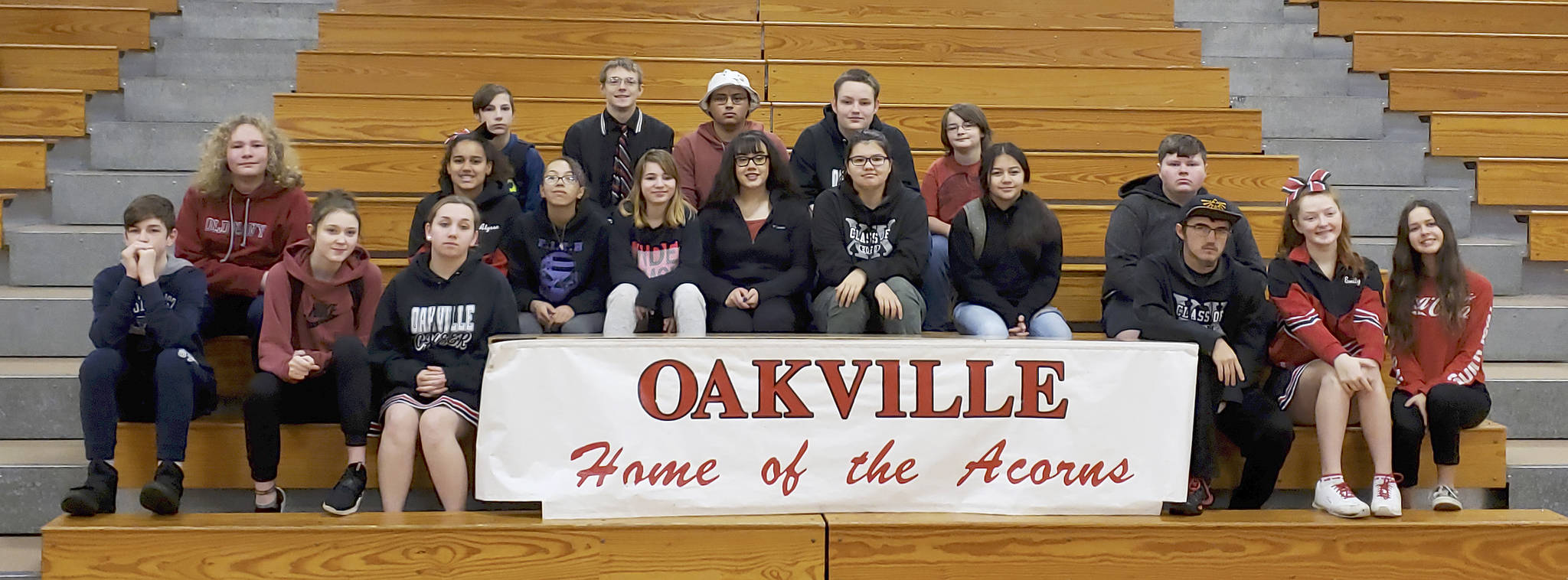 Oakville High School students who earned a spot on the principal’s award list for the first semester of the 2019-20 school year. (Photo courtesy Oakville School District)                                 Oakville High School students who earned a spot on the principal’s award list for the first semester of the 2019-20 school year. (Photo courtesy Oakville School District)