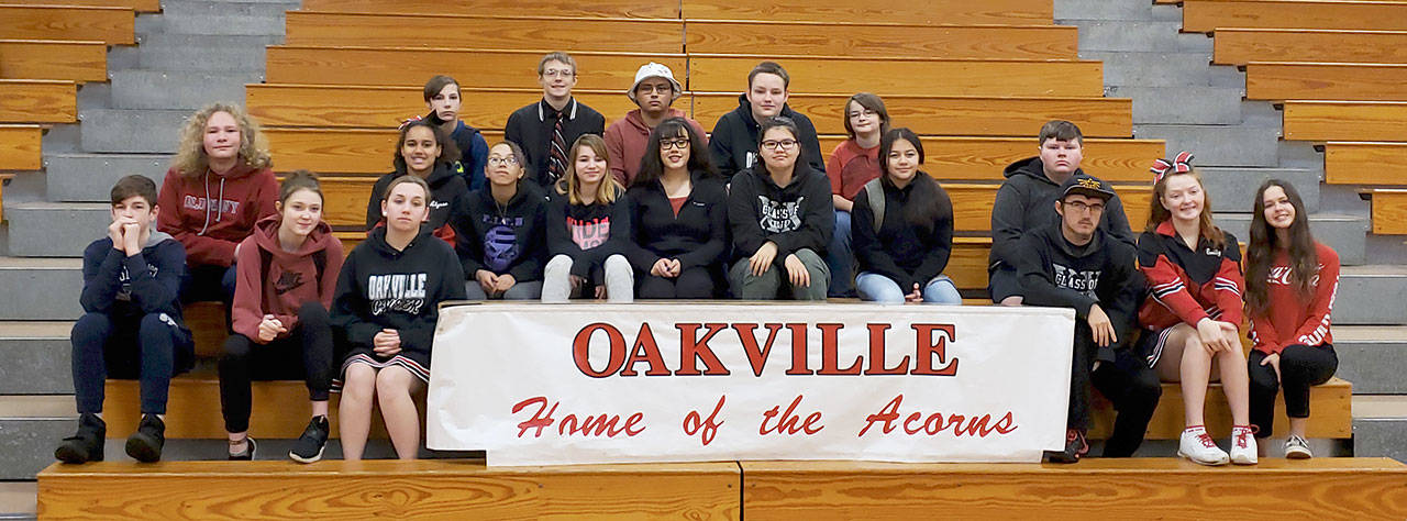 Oakville High School students who earned a spot on the principal’s award list for the first semester of the 2019-20 school year. (Photo courtesy Oakville School District)                                 Oakville High School students who earned a spot on the principal’s award list for the first semester of the 2019-20 school year. (Photo courtesy Oakville School District)