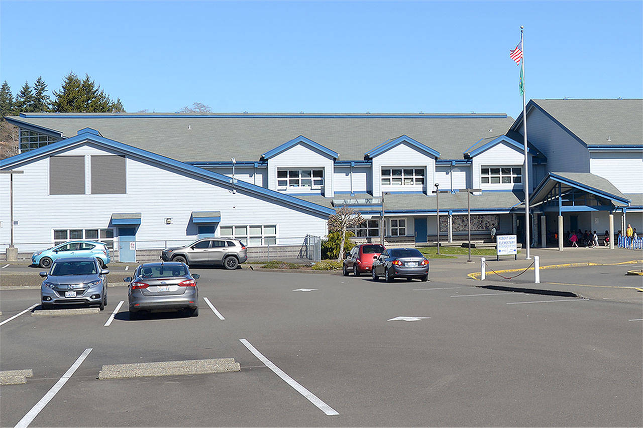 Robert Gray Elementary School on Monday the day before a statewide school closure until at least April 24. (Thorin Sprandel | Grays Harbor News Group)