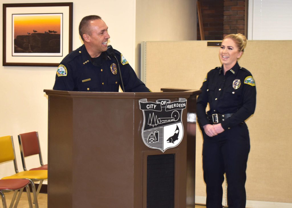 Aberdeen Police Department Officer Brandi Slater recognized for