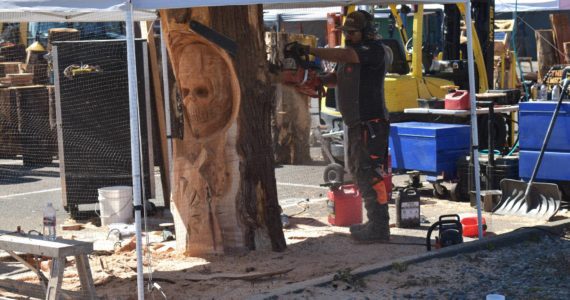 (Allen Leister | The Daily World)
                                The Sand & Sawdust Festival features carvings of all things imaginable from Bigfoot, bears, eagles, to the Grim Reaper. As long as it’s considered family-friendly, carvers have full control of the art they make.